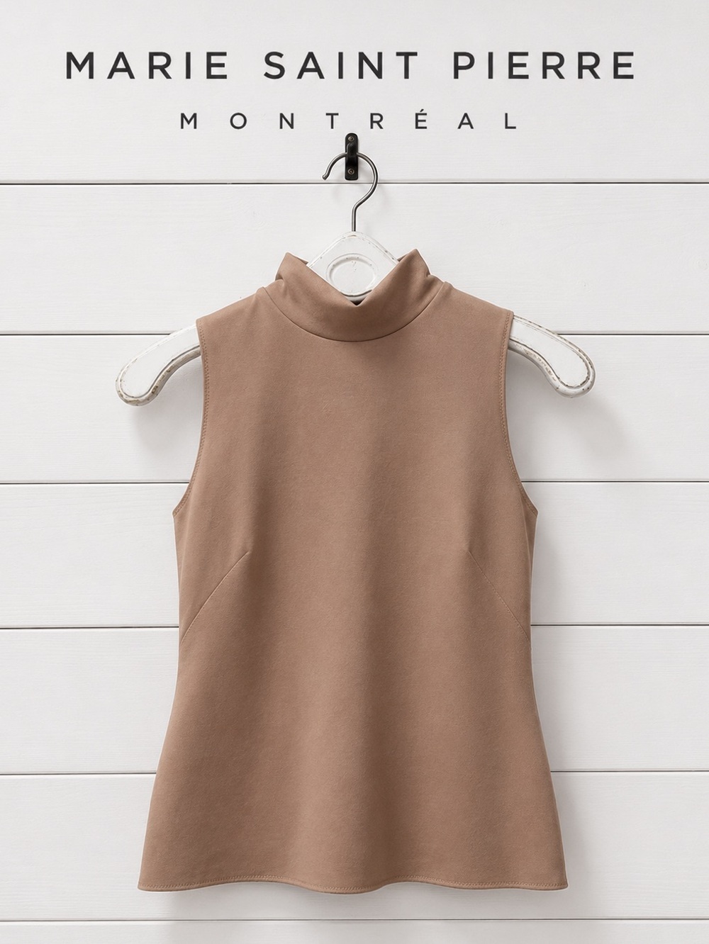Marie Saint Pierre Sleeveless Mock Neck Top β Blush Pink β Size 3 (US 10)